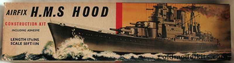 Airfix 1/600 HMS Hood British Battlecruiser - Type 2 Issue, F4025 plastic model kit